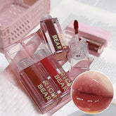 YICKYUE - Dark Red Mirror Lip Glaze Water Light Mirror Lip Gloss Moisturizing Clear Long-lasting Non-stick Cup Red Liquid Lipstick Makeup