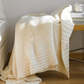 YICKYUE - Knitted Fleece Half Blanket, Nordic Style, Multi-Functional, Home Soft Wear, Soft Sofa Blanket, Monochromatic, Autumn and Winter