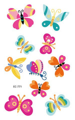 Color Butterfly Design Waterproof Temporary Tattoo Sticker Cute Child Fake Tattoo Waterproof Tattoo Body Art Kid Cartoon Sticker