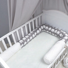 High Quality Print Bubble Velvet Crib Bumper Soft Cozy Baby Bedding Around Bumpers Newborn Kid Protector Pillow Bebe Room Decor
