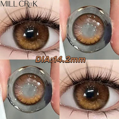 Brown Contact Lenses with Prescription 2pcs Colorful Korean Fashion Lenses Yearly Makeup Contact Lens Beauty Pupils