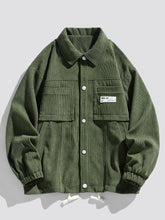HEARUJOY - Spring And Autumn Men'S New Corduroy Work Jacket with Large Pockets And Casual Lapel Design.