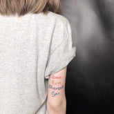 Waterproof Temporary Tattoo Stickers Rainbow Alphabet English Tattoo Flash Tattoo Arm Female Male