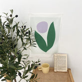 Cutelife Ins Nordic Flower Fabric Tapestry Napkin Macrame Room Decorative Wall Carpet Wedding Hand-drawn Dorm Apartment Tapestry
