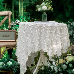 YICKYUE - American Lace Tablecloth Cover Towel Idyllic Retro Tablecloth Princess Style Rectangular Round Table Cover Wedding Decoration