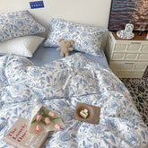 Yickyue Hepburn style ins retro Soft washed cotton 4-piece set 100 student dormitory 3-piece set of bedding