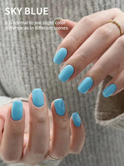 YICKYUE - 1PC 15ML Sky Blue Nail Gel Semi Permanent Nail Art Soaking UV LED Nail Salon DIY Nail Salon Gel For Spring And Summer