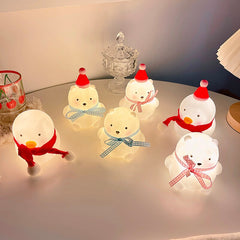 W&G Cute Little Duck Night Light Bear Night Light Christmas Gift Girl Heart Bedroom Christmas Atmosphere Light Christmas Decor