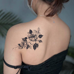YICKYUE - 6/7pcs Disposable Sketch Drawings Temporary Tattoo Flowers Butterfly Dandelion Sticker Waterproof Body Art Daily Make Up