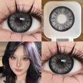 YICKYUE Ash Blue Colored Contact Lenses 1Pair Yearly Butterfly Violet Natural Small Pupil Contact Lenses For Summer Autumn