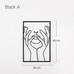 Nordic Wall Decor Iron Line Wall Hanging Room Decor Home Decor Simple Home Decoration Accessories Modern Abstract Female Body