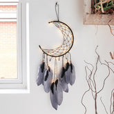 Moon Dream Catcher For Home Decor Boho Wall Hanging Dream Catcher with Lights Room Decoration Wedding Birthday Christmas Gift