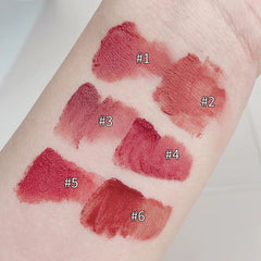 Yickyue Velvet Matte Lip Gloss 6 Colors Waterproof Nude Mist Liquid Lipstick Long Lasting Red Sexy Lip Glaze Women Lips Makeup Cosmetics