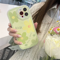 Korean Cute Fresh Flower Floral Phone Case For iPhone 13 12 11 Pro Max X XS XR Kawaii Shockproof Soft Back Cover