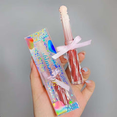 Yickyue Cute Bow Lip Gloss Gift for Girl Mirror Glass Lipstick Sexy Red Lip Tint Long Lasting Lip Makeup Waterproof Lip Stick Cosmetics