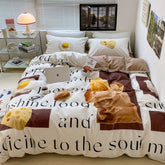 YICKYUE -Household Fashion Simple Pure Cotton 3D Printing Bedding