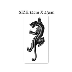 Waterproof Temporary Tattoo Sticker Hand Drawn Black Panther Design Body Art Fake Tattoo Flash Tattoo Arm Female Male