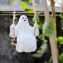 YICKYUE - 1PC Halloween Swing Ghost Pendants Decorate Ghost Pendants Holiday Gifts Interesting Family Ornaments Decorations