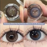 YICKYUE - 2pcs Color Contact Lenses With Myopia Degree-0.00~ -8.00 Blue Pink Nature Beauty Pupil Makeup Brown Eye Free Shipping