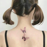 Waterproof Temporary Tattoo Sticker Two Butterfly Red Design Body Art Fake Tattoo Flash Tattoo Back Female Male