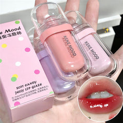 Yickyue Clear Jelly Mirror Water Lip Gloss Long Lasting Moisturizing Liquid Lipstick Shine Waterproof Lip Glaze Women Makeup Cosmetic