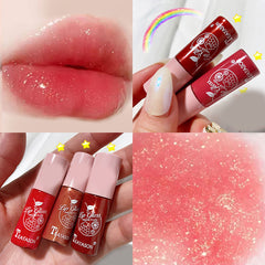 YICKYUE Mirror Water Lip Gloss Moisturizing Lip Glaze Lip Tint Korean Cosmetics Shiny Lipstick Shimmer Long Lasting Lip Makeup Beauty