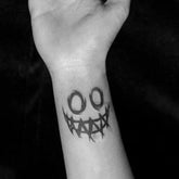 Waterproof Temporary Tattoo Black Clown Smile Body Art Fake Tattoo Flash Tatto Wrist Female Male