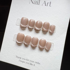 Mirror Cat Eye Handmade Press On Nails
