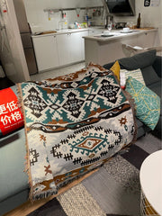 Yickyue Bohemia throw Blanket living room decor sofa cover bed end towel outdoor camping leisure blanket for picnic Polyester / Cotton