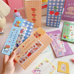 Korean Ins Cute Girl Sticker Hand Account Sticker DIY Seal Sticker Mobile Phone Case Decoration Sticker Student Diary Sticker
