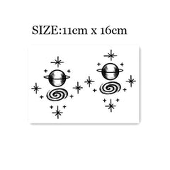 Waterproof Temporary Tattoo Sticker Black Star Design Body Art Fake Tattoo Flash Tattoo Back Of Hand Female Male