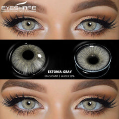 YICKYUE - 1pair Myopia Lenses Colored Contact Lenses with Degree Natural Contacts Prescription Lenses Yearly Cosmetic Eye Pupils