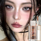 YICKYUE - Brown Glitter Liquid Eyeshadow Stick Contour Blush Pigment Fine Shimmer Matte Natural Cheek Milk Coffee Shadow Cream Eye Makeup