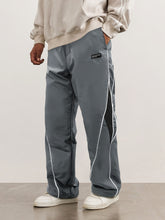 Hearujoy Trendy Cool Long Pants - Men's Loose Cozy Striped Sports Pants With Letter Print