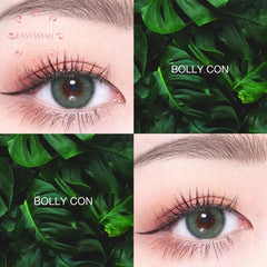 YICKYUE green black outer ring Color Beautiful Pupil Contact Lenses Cosmetic Contact Lens Eye Color Degree option 2pcs/pair