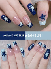 YICKYUE - new online celebrity volcanic mud blue mint green nail polish two-color small set series whitening firm and long-lasting