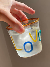 1pc LOVE Letter Mug Handmade Glass Mug Gift for Lovers Tea Cup Tumbler Cup Coffee Mugs Drinking Glass Couples Girls Gift 10oz