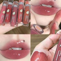 YICKYUE - Gogotales Mirror Water Lip Glaze Lipstick Hydrating Sheer Lipstick for Women Long Lasting Non-Stick Nude Lip Cosmetics Lip Tint