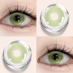 YICKYUE - 1Pair Korean Contact Lenses for Eye with Prescription Myopia Blue Fashion Green Lenses Beauty Pupils Lenses Natural Lens