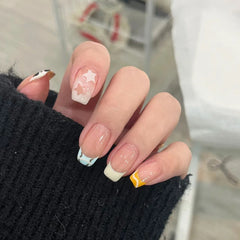 Cute Star Handmade Press On Nails