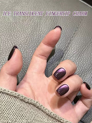 YICKYUE - 12ML 1PCS Purple Glass Bead Cat Eye Gel Nail Polish Autumn 2025 New Whitening Strobe Cat Eye Nail Polish UV Light Nails