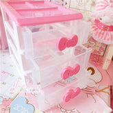 Storage Boxes Cosmetic Storage Drawer Jewelry Storage Boxe Desktop Organizer Makeup Storage Case Cute Desktop привет котен