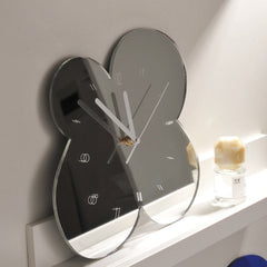 Yickyue CuteLife Ins Flower Mirror Acrylic Wall Clock Modern Design Home Decoration Kitchen Clock Bedroom Industrial Digital Table Clock