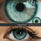 YICKYUE 1 Pair Green Contact Lenses for Eyes Beauty Pupils Lenses Eye 14.2mm Yearly Use Fashion Blue Colored Contacts Lenses Green