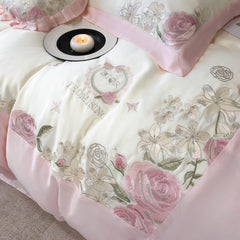 Yickyue - Aesthetic Embroidery Home Textiles Duvet Cover Bedding Set