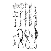 Waterproof Small Fresh Tattoo Sticker Lce Cube Clock Feather Temporary Sleeve Tattoo Waterproof Sexy Body Art Fashion