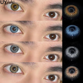 YICKYUE - 1 Pair Korean Lenses Blackspots Green Lenses Blue Lenses Gray Lenses Brown Lenses Colored Contact Lenses