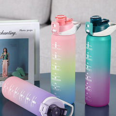 Large Capacity Water Bottle Straw Cup High Temperature Frosted Drinking Outdoor Portable For Drink Bottles Sports Couple Cups