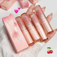 YICKYUE - Moisturizing Tea Red Jelly Lipstick Waterproof Non-stick Cup Mirror Water Solid Lip Gloss Clear Lasting Lipstick Makeup Cosmetic