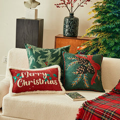 YICKYUE - Christmas Tree Square Pillow Double-Sided Printing Creativity Festive Atmosphere Home Decoration And Accessories Sofa Cushions